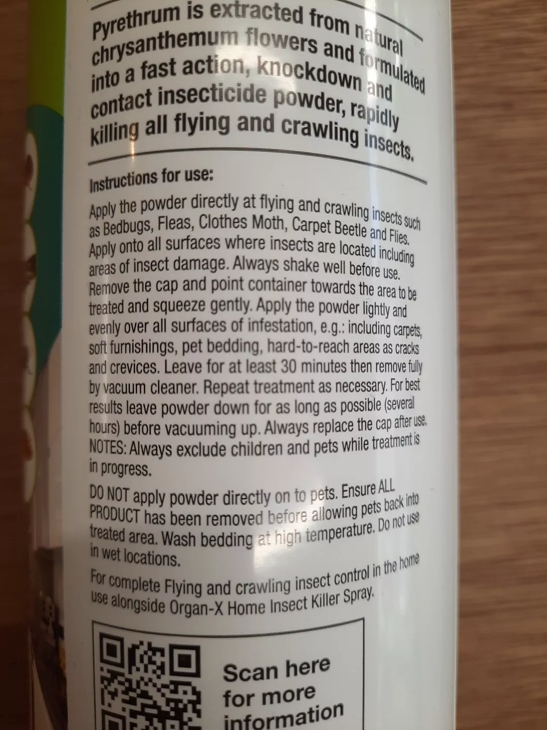 Organ-X Home Insects Killer Powder 300g - Kills Fleas, Bedbugs, Carpet Beetle - Image 3