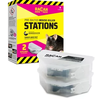 Racan Pre Baited Mouse Killer Station x 2 Racan Rapid Paste